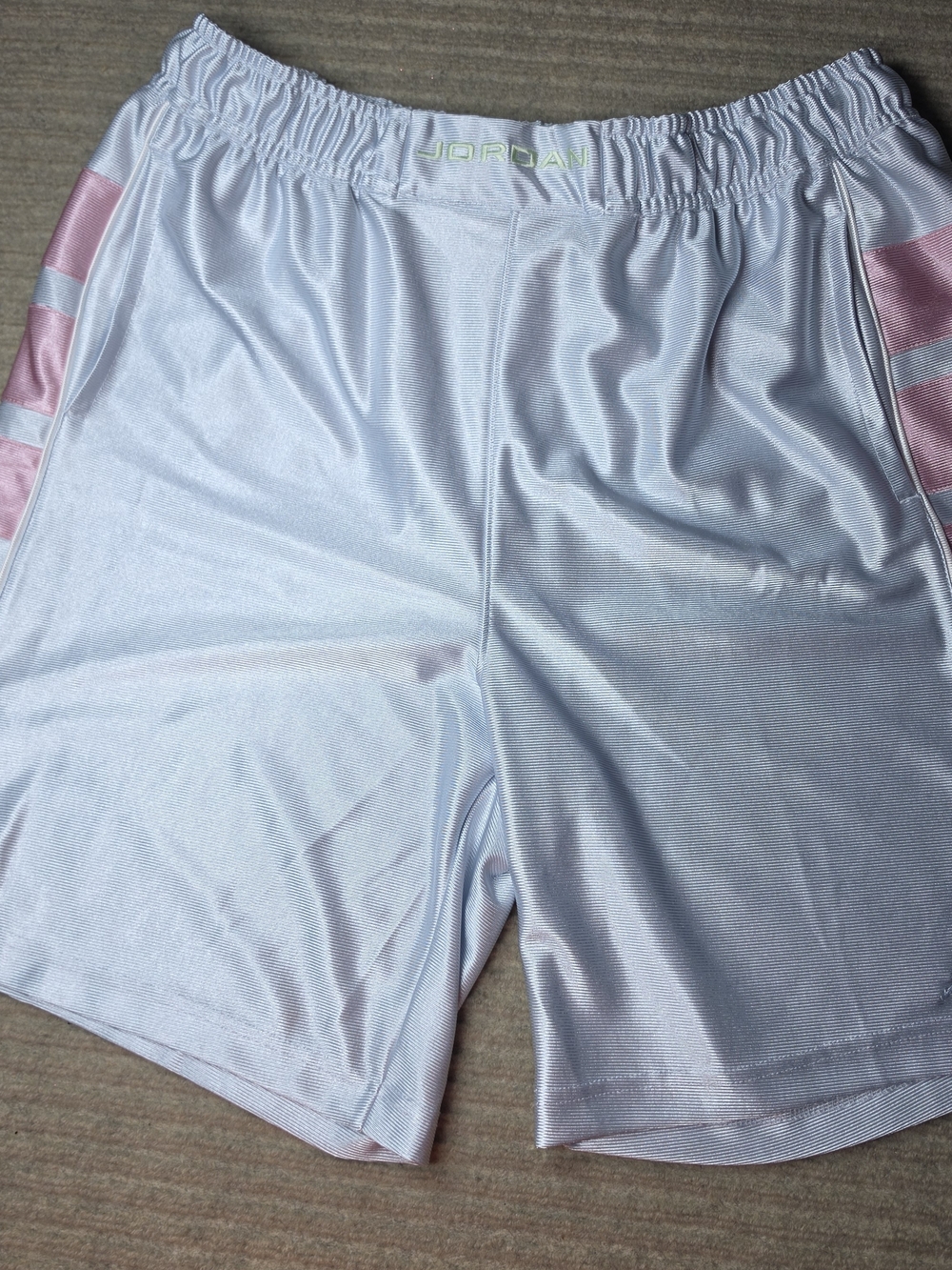 Nike Jordan Brooklyn Cat Scratch Short White With Pink Mens XL